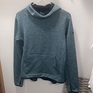 NIKE Therma Hyper Green Cowl Neck Womens Medium Running Hoodie Medium